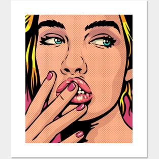 pop art girl Posters and Art